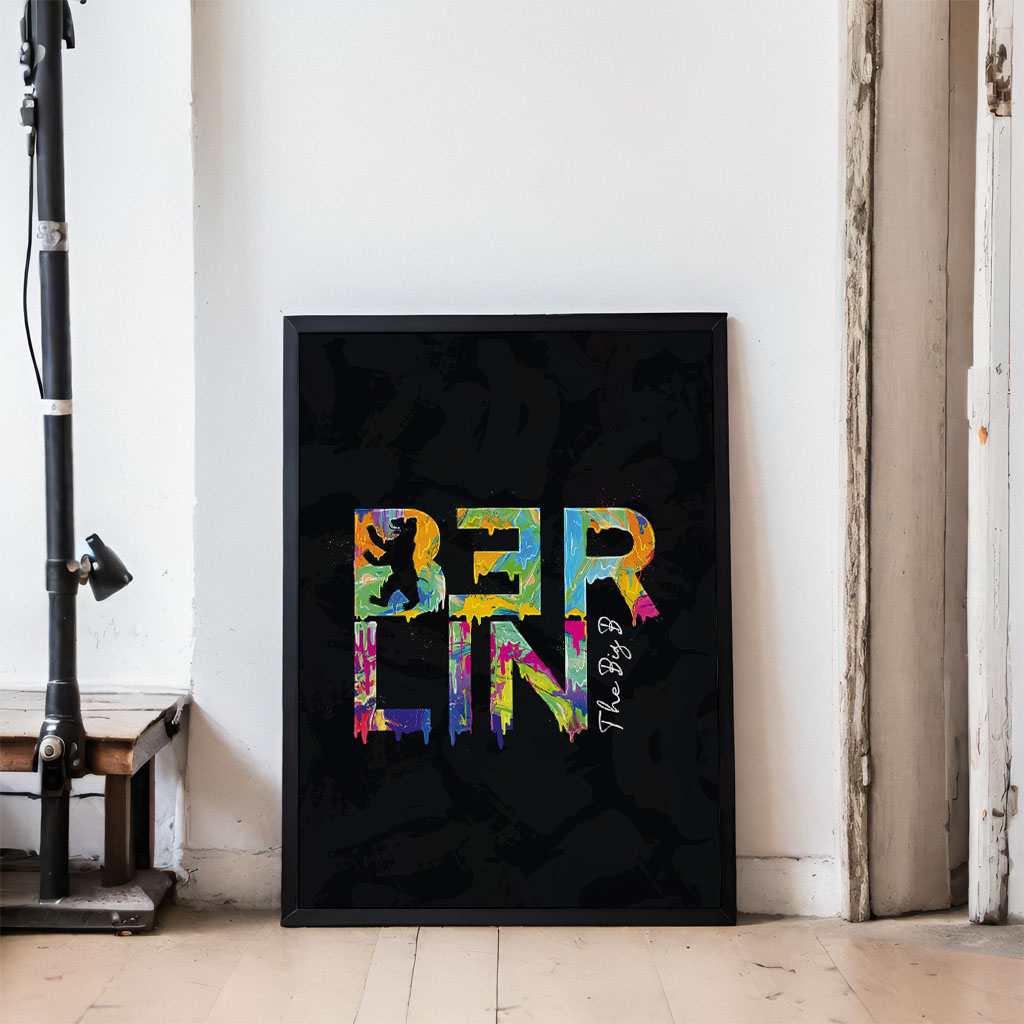 Berlin Typo in Farbe – Schwarz – Bild 3