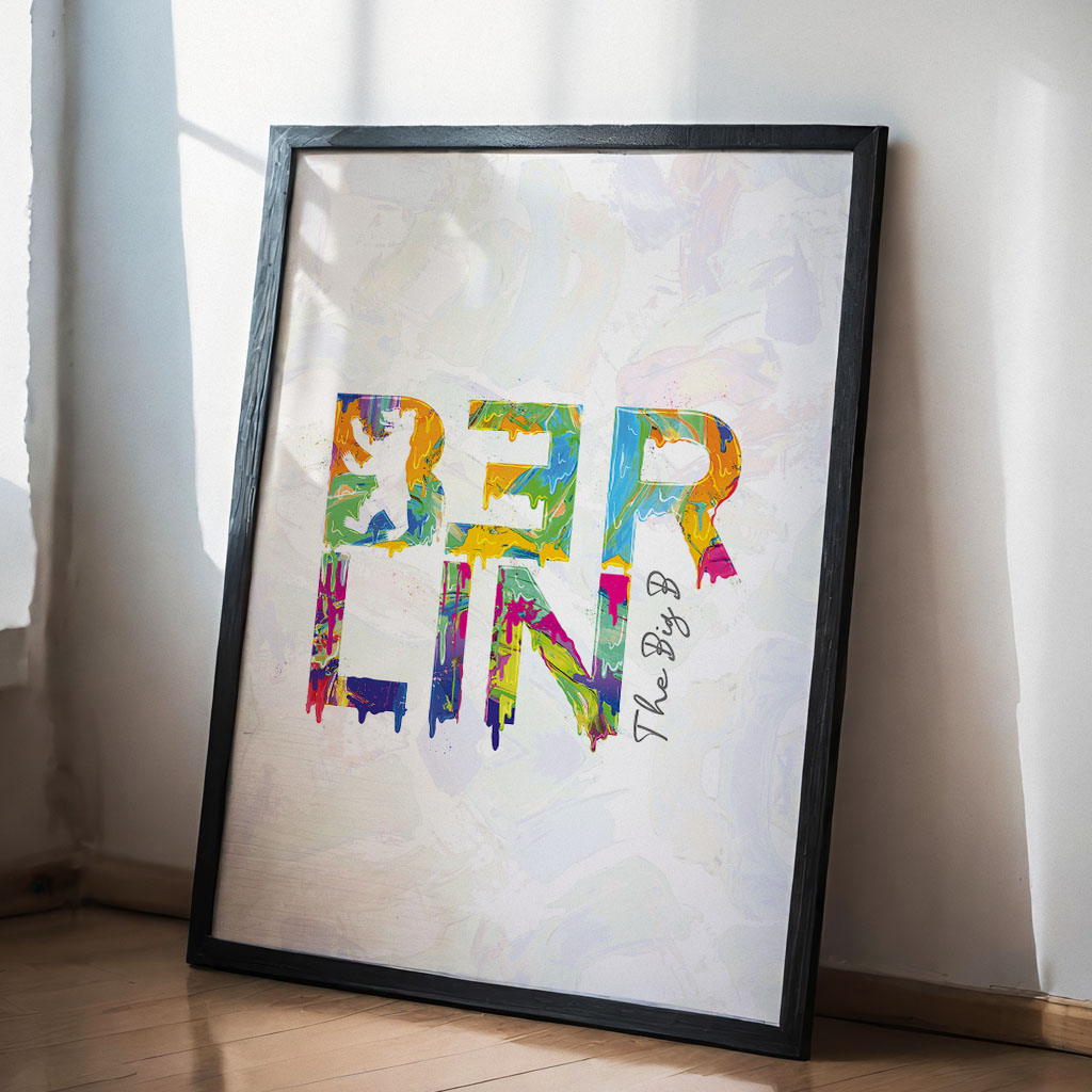 Berlin Typo in Farbe – Weiß – Bild 4