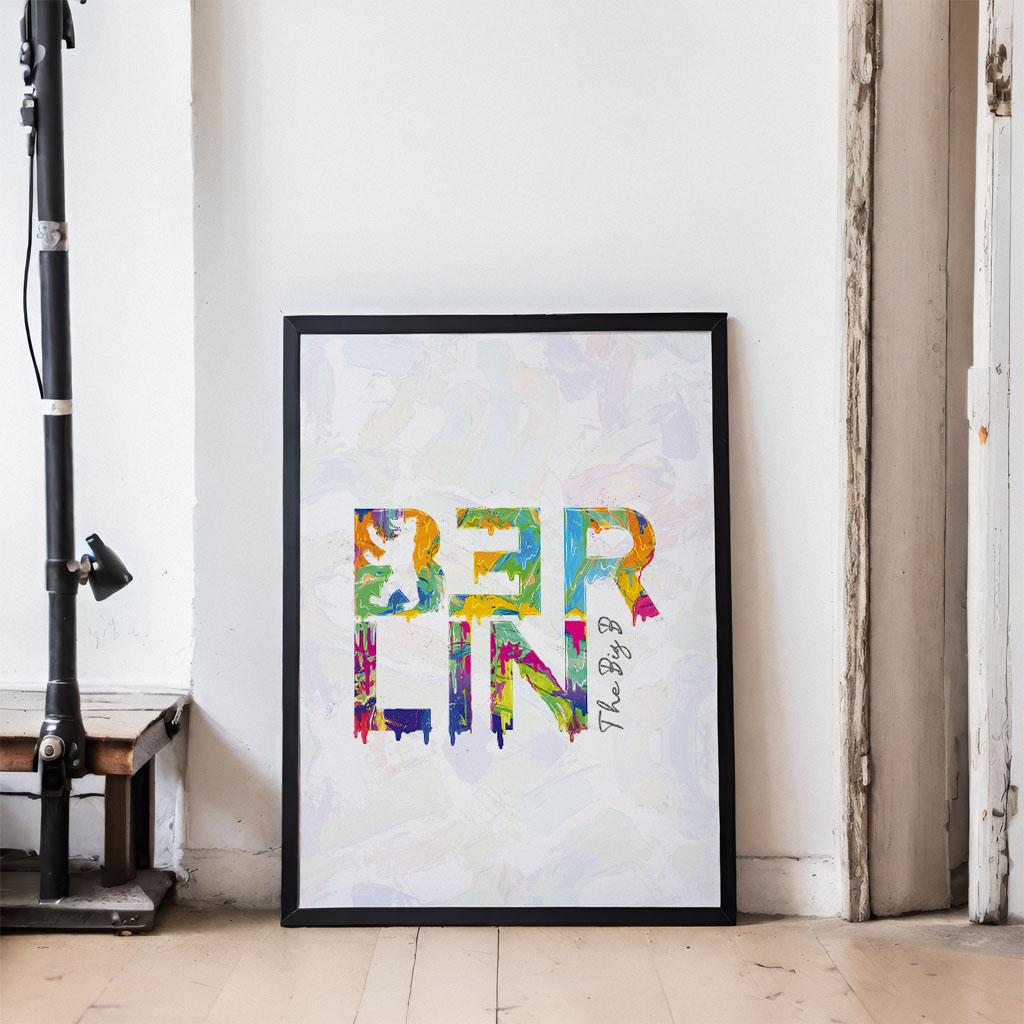 Berlin Typo in Farbe – Weiß – Bild 3