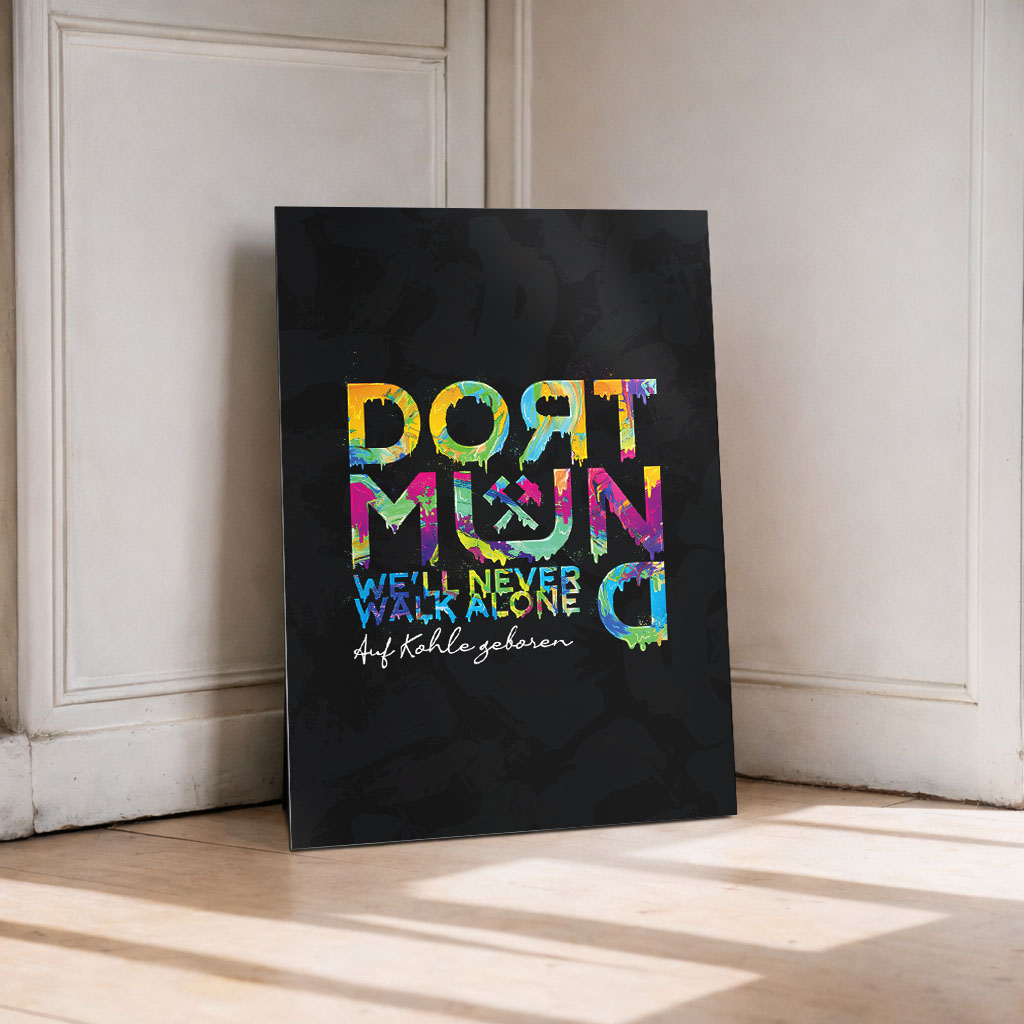 Dortmund Typo in Farbe – Schwarz – Bild 2