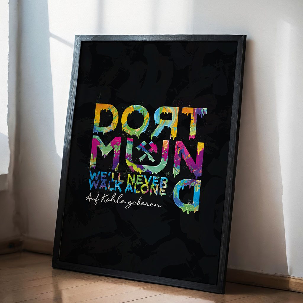 Dortmund Typo in Farbe – Schwarz – Bild 4