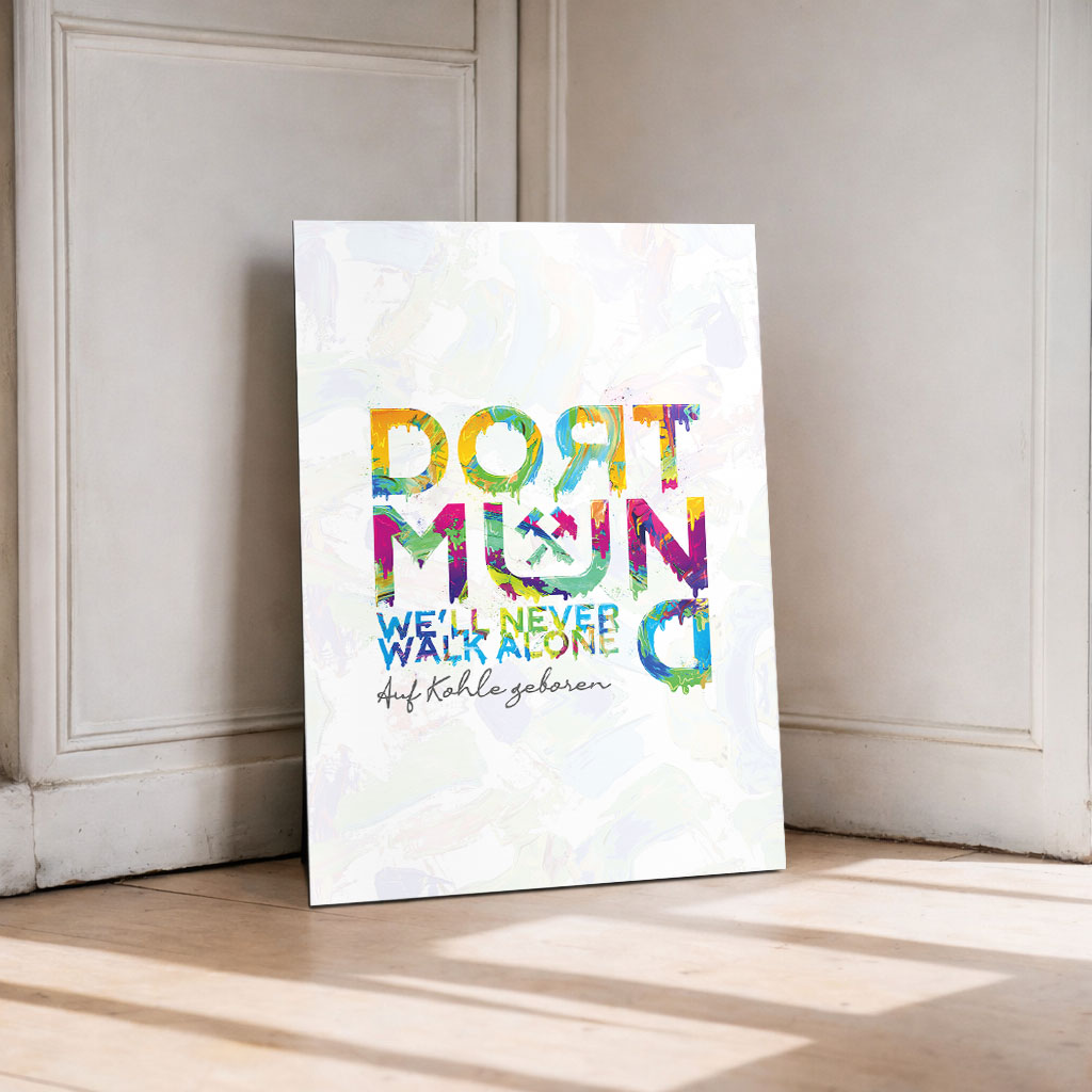 Dortmund Typo in Farbe – Weiß – Bild 2