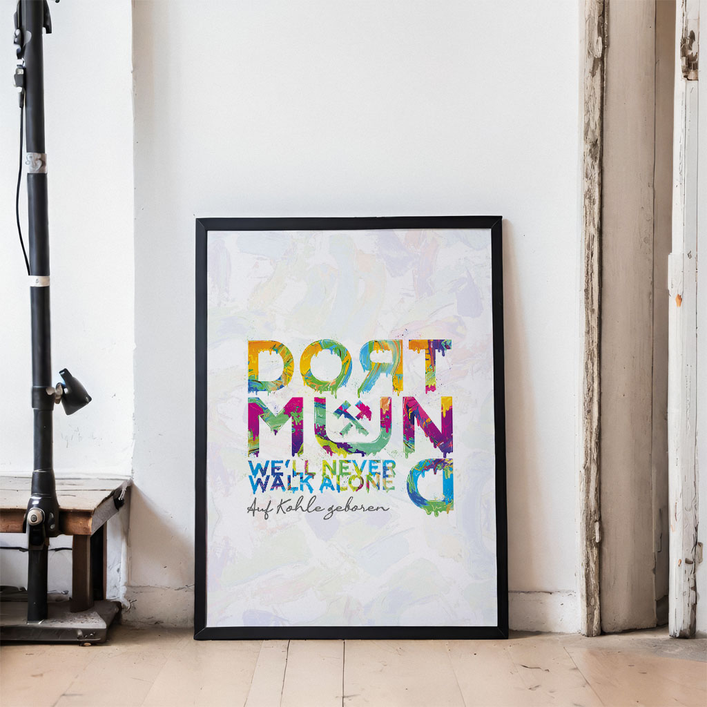 Dortmund Typo in Farbe – Weiß – Bild 3