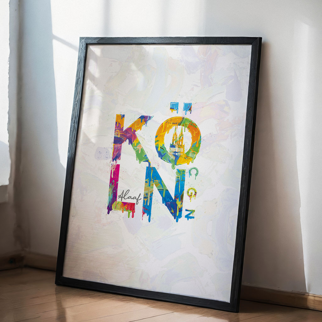 Köln Typo in Farbe – Weiß – Bild 4
